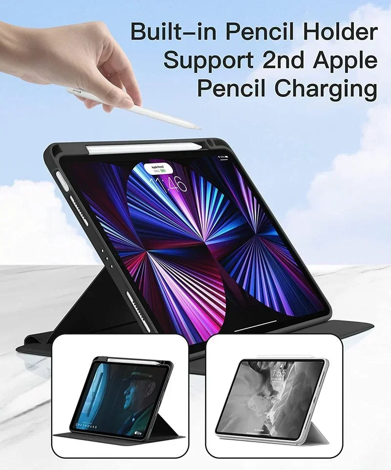 For iPad 10.2 7th 8th 9th Case iPad A16 11th10th Generation Rotation Cover for iPad Pro 12.9" 13" Air 11" 2025 2 3 4 5 9.7 Funda