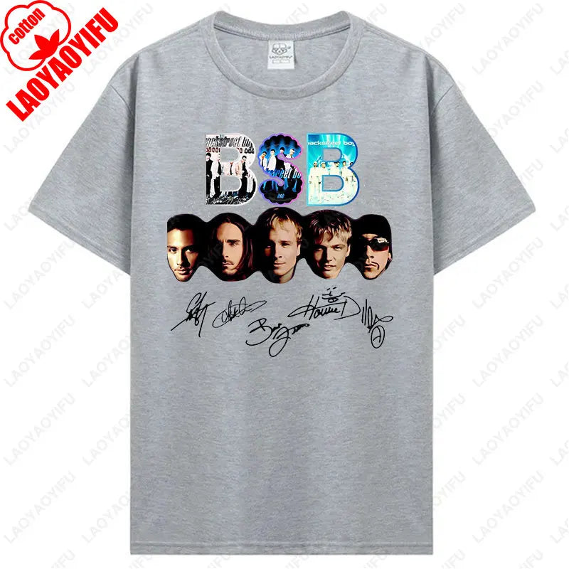 Backstreet Boys Millennium Tour Music Vintage Tshirt Men Women Hipster Popular Tops Summer Fashion Streetwear Unisex Tees Gift