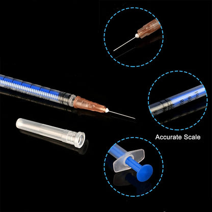 50Pcs/1Pc Disposable 1Ml/Cc Lab Syringe with 1" Needle, Individually Sealed Package