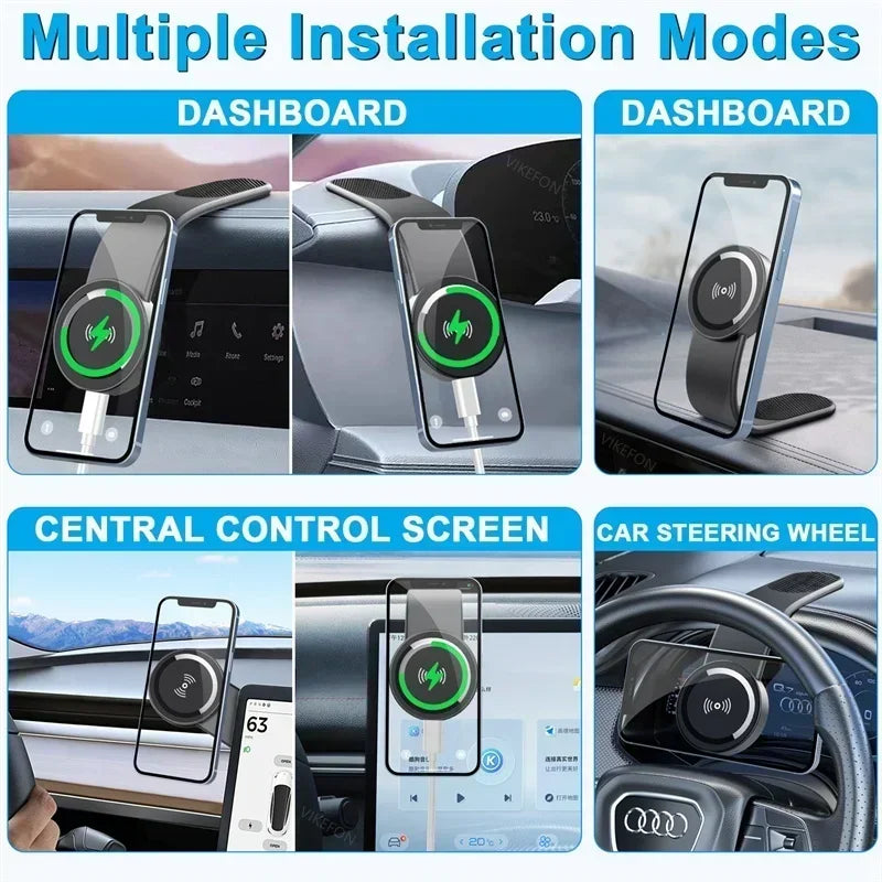 Magnetic Car Phone Holder Mount Magnet Mobile Car Bracket Dashboard Stand Support In Car For Macsafe iPhone 15 14 13 12 Pro Max