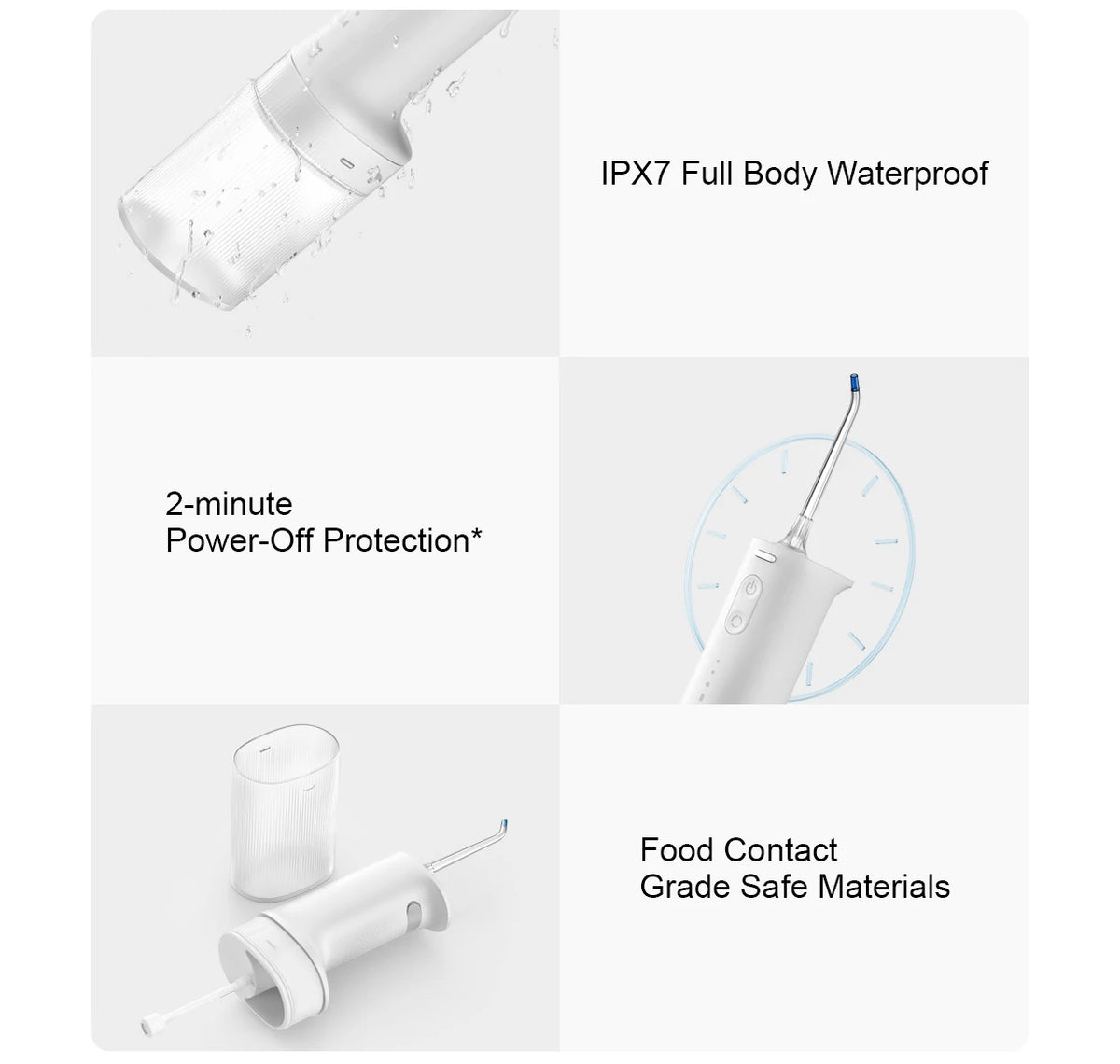 MIJIA Electric Oral Irrigator Upgraded version – Ultrasonic, 90-Day Gentle Use,Water Flosser Dental, 3 Modes, 200mL Tank
