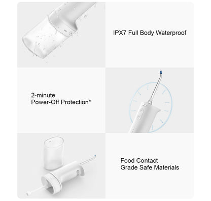 MIJIA Electric Oral Irrigator Upgraded version – Ultrasonic, 90-Day Gentle Use,Water Flosser Dental, 3 Modes, 200mL Tank