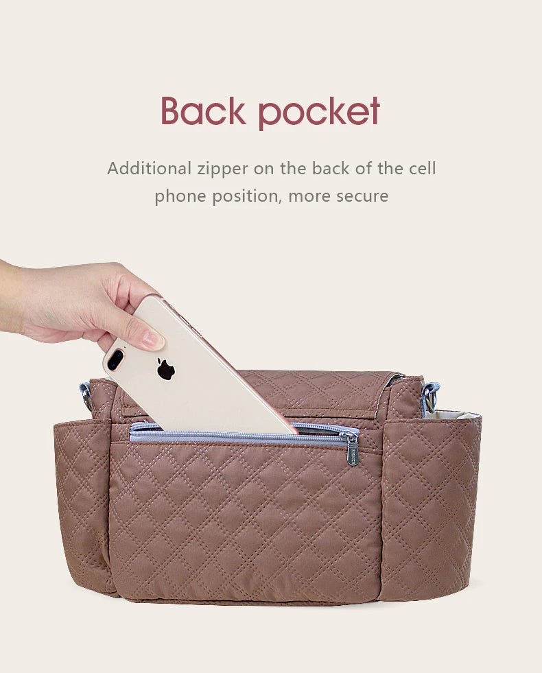 Stroller Organizer Bags Magnetic Buckle Mummy Travel Hanging Bag Bottle Holder Pram Diaper Bags Baby Stroller Accessories