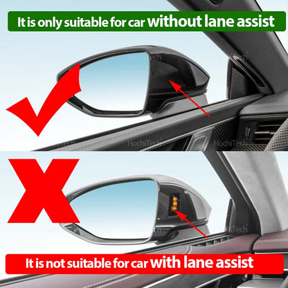 High Quality Carbon Fiber Glossy Black Replacement Side Mirror Covers Cap for Audi A6 S6 RS6 C8 A7 S7 RS7 A8 Left hand Drive