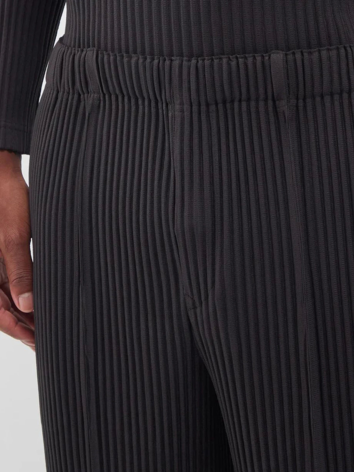 Miyake Pleated Men Cargo Pants Pleated Straight Pants Loose Overalls Men Baggy Black Trousers Fashion Casual Streetwear Pants