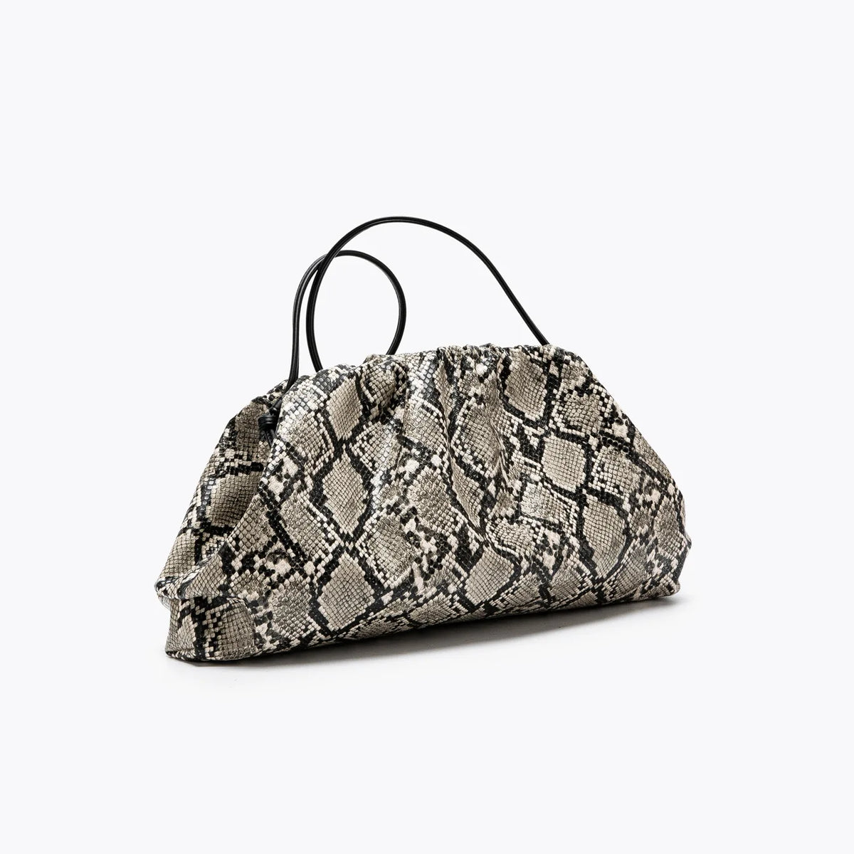 Ruched Serpentine Dumpling Bags for Women Pouch Handbag Cloud Clutch Snake Pattern Shoulder Crossbody Bag Luxury Designer Bag