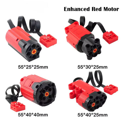 MOC Power Functions M/L/XL Motor Battery Box IR Remote Receiver for RC Car Robot Model Building Blocks Technical Modified Parts