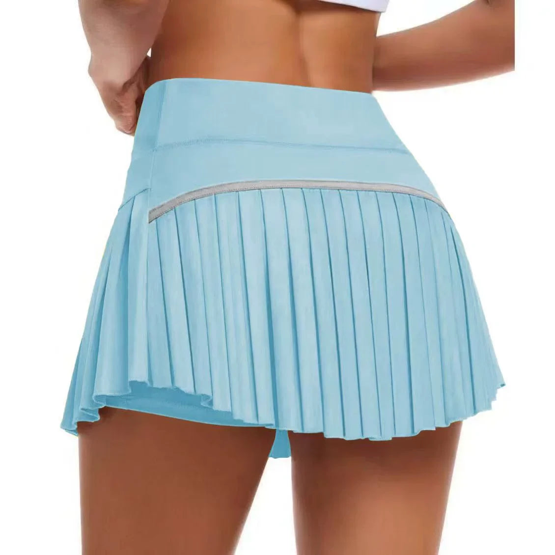 Fashion New Summer Sports Shorts Women Pleated Mini Skirt Anti Glare Short Skirt Running Outdoor Fitness Breathable Tennis Skirt