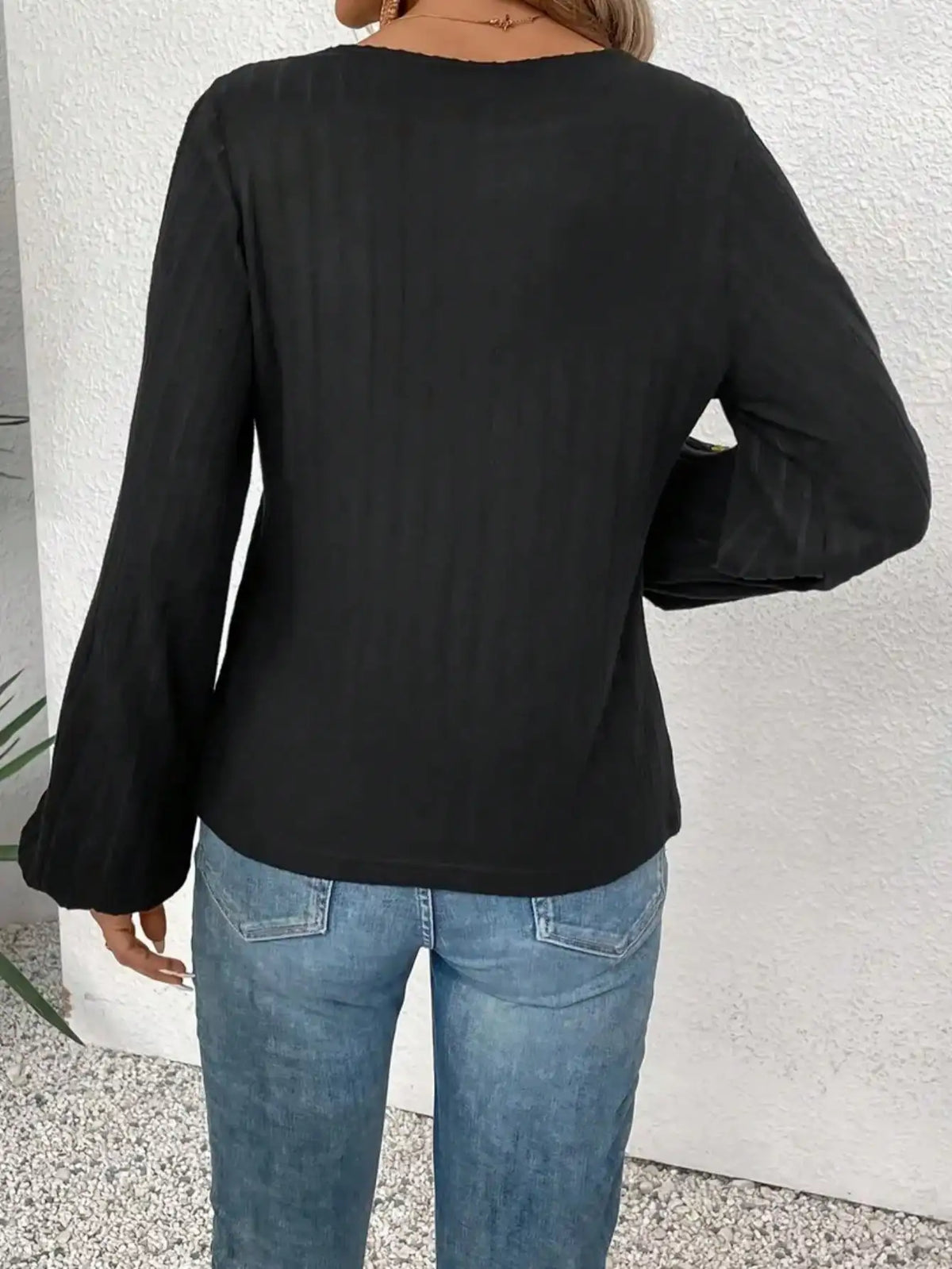 Plus Size  1XL-5XL Women Long Sleeve Breathable Semi-Sheer T-Shirt Women Fashion Elegant V-Neck Lace Cut-Out T-Shirt