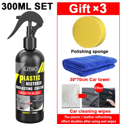Car Plastic Restorer Back To Black Gloss Plastic Renovator Longlasting Coating Leather Restore Auto Polish Cleaning Products