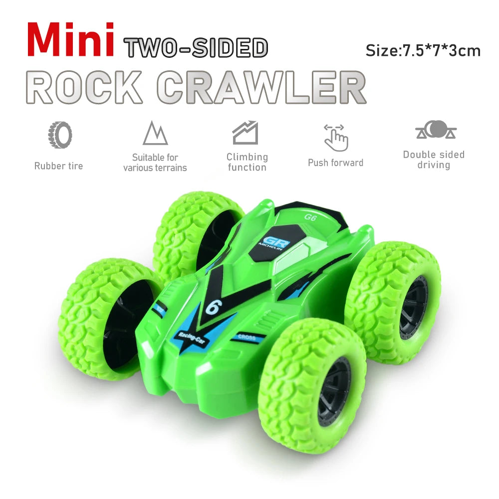 Fun Pull Back Car Double-Side Vehicle Inertia Safety and Fall Resistance Shatter-Proof Model for Kids Boys Children's Toys Car