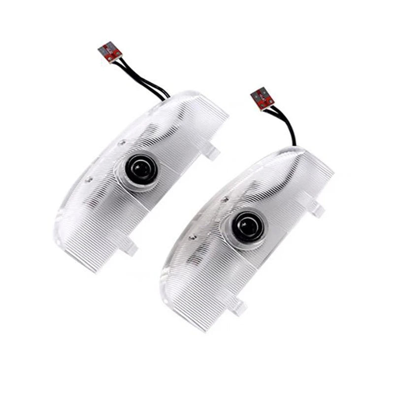 2Pcs LED Car Door Logo Projector Ghost Shadow Light For Mitsubishi Pajero V87 V93 V97 V80 2007 - 2015 2016 2017 2018 Accessories
