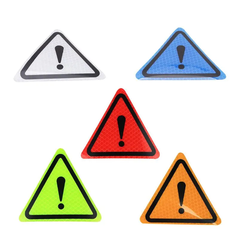Auto Reflective Stickers Car for Triangle Warning Label Reflectivor Safety Signs Signals Label for Car Motorcycle