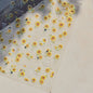 White Flower Petal Cherry Blossom Peach Blossom Falling Petal Floral Gradient 5D Self Adhesive Nail Art Sticker Manicure Decals