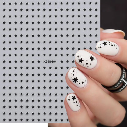 8Pcs/Set 3D Mix Colors Y2K Stars Nails Stickers 8*10cm Five-pointed Star Nail Decals Self-Adhesive Starlight DIY Nail Supplies 1