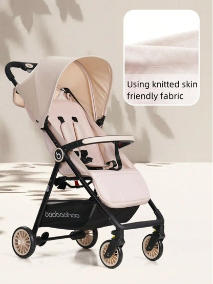 1 Black Lightweight Baby Stroller Weighs Only 4.7kg Convenient for Airplanes, Trains and Cars, Suitable for Home Use and Busines