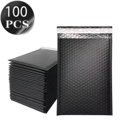 100Pcs Black Bubble Shipping Packaging Envelope Mailing Envelopes Mailer Envelope for Shipping Self Seal Bubble Mailer Packaging