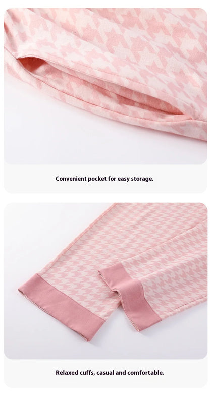 Postpartum Clothing with Chest Cushion Autumn Postpartum Women Pajamas Maternity Ladies Breastfeeding Clothes Pregnancy Homewear