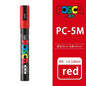 1pcs Japan UNI POSCA Markers PC-1M/3M/5M Acrylic Graffiti Pen Waterproof DIY Stackable Color Art Painting School Supplies