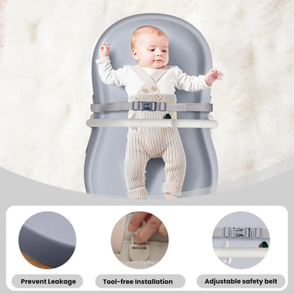Wipe Clean Baby Changing Mat, Waterproof Non-slip Diaper Changing Pad with Detachable Safety Seat Belt, Sturdy Durable Changing Mat for Dresser, Bed, Home Indoor Newborn Infant Diaper Changing Use