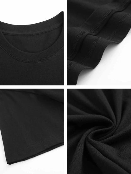 Casual Black T-Shirt Featuring German Phrase 'ICH BIN IMMER ARTIG' for Everyday Fashion
