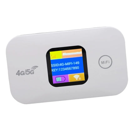 Travel WiFi Hotspot SIM Slot LED Display 4G 5G Mobile Hotspot 300Mbps Stable Connection Supports 10 Devices for Outdoor for RV