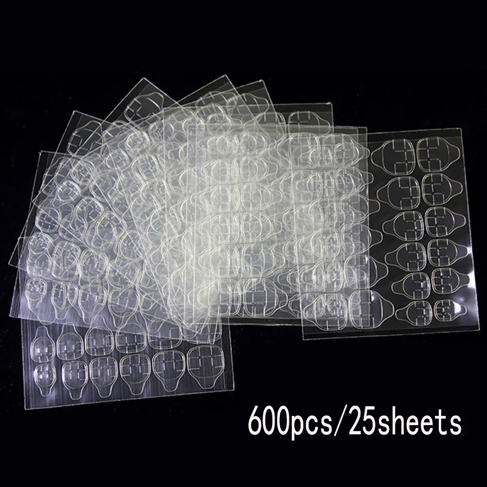 Double Side Nail Glue Sticker Adhesive Tabs for Fake Nails Supre Sticky Waterproof Breathable Nail Jelly Glue
