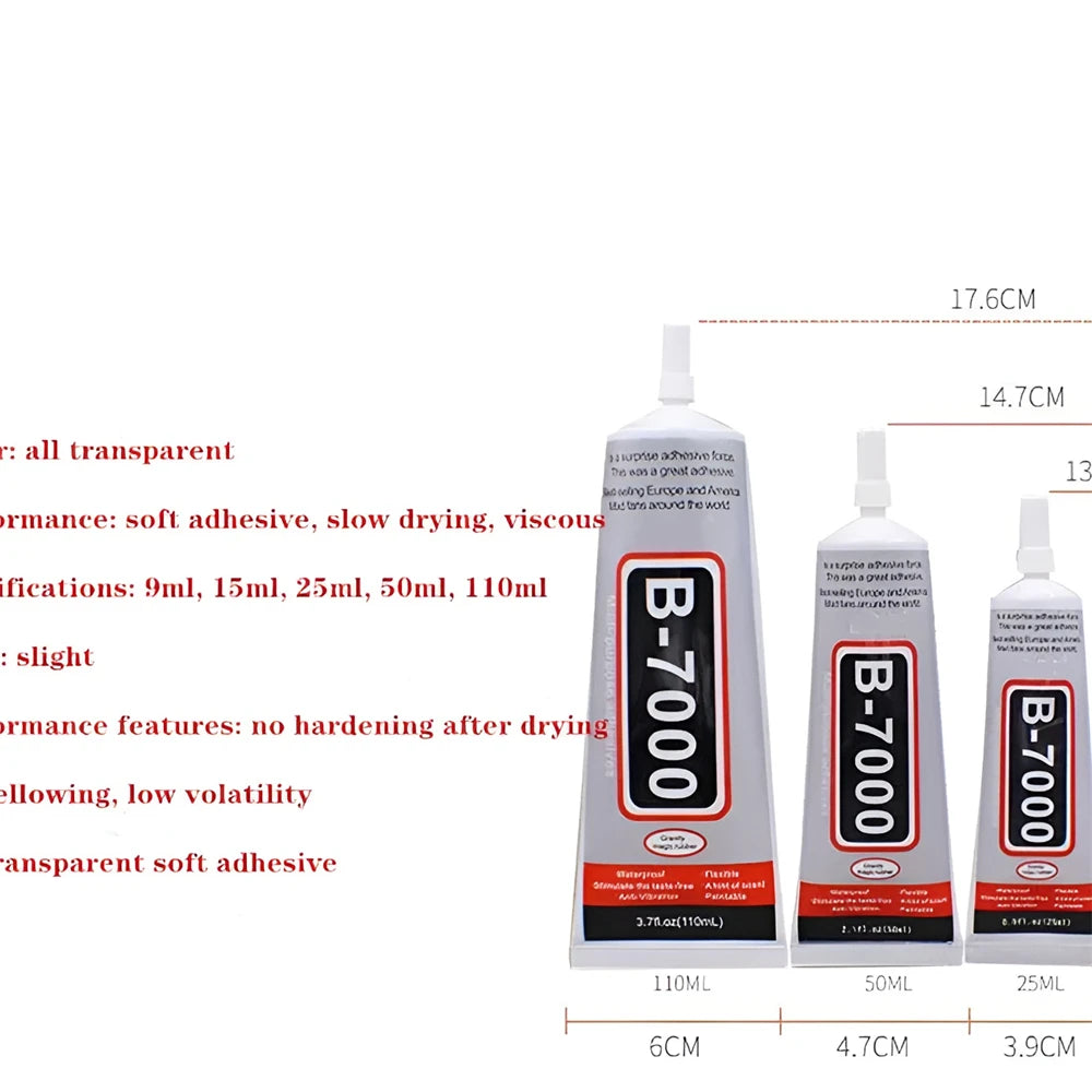 1PCS 15/50/110ML T7000 Adhesive Ziai for Phone Repair B7000 Liquid Glue Multi-purpose Super Glue With Precision Applicator Tip