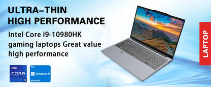 15.6' Intel Core I9 10980HK Laptop Computer Windows 11 Pro 16GB RAM 1TB SSD M.2 Notebook PC Gamer Portable Laptops Gaming Office