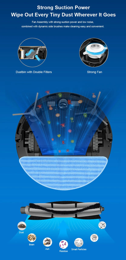 Robot Vacuum Cleaner Liectroux/LILIN X6,Laser System,Multiple-Floor Maps,Restricted Area Setting for Home Carpet Cleaning