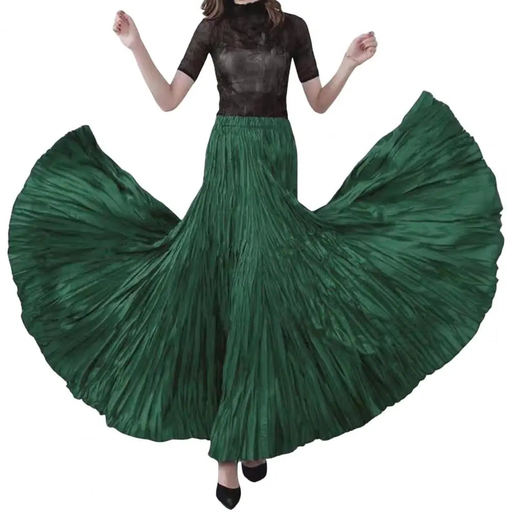 11 Colors Irregular Pleated A-line Skirt For Women High Waist Solid Color Loose Fashion Skirts Casual 2025 Spring New