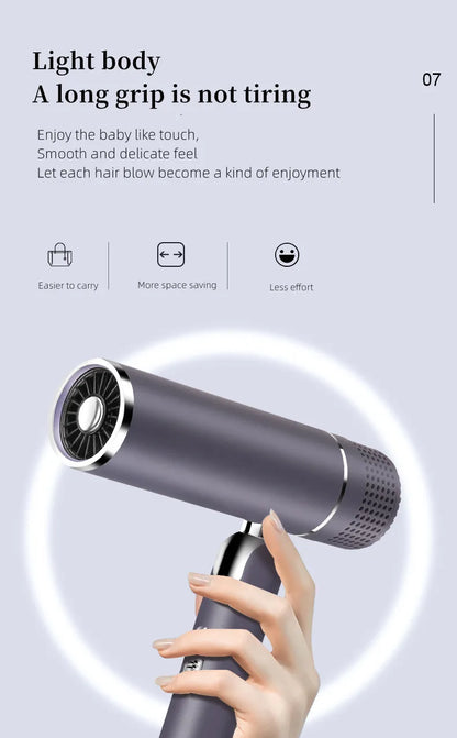 2300W Hair Salon Hair Dryer High Power Strong Wind Speed Dry Blue Light Ion Silent Home Hairdresser Special New Product