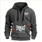 Fashion autumn and winter men's brand clothing multi-zipper design printed hoodie casual sweatshirt loose hooded jumper