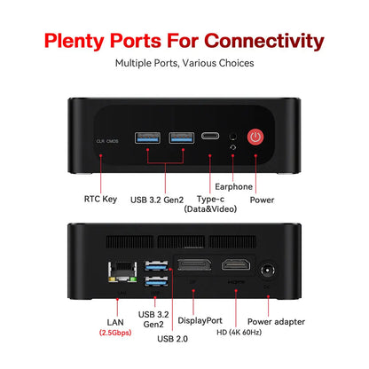 Beelink SER5 Max AMD Ryzen7 7735HS SER3 R3 3200U R5 5500U 5625U DDR4 16G RAM 500G Mini PC Support WiFi6 Type-C Desktop Computer