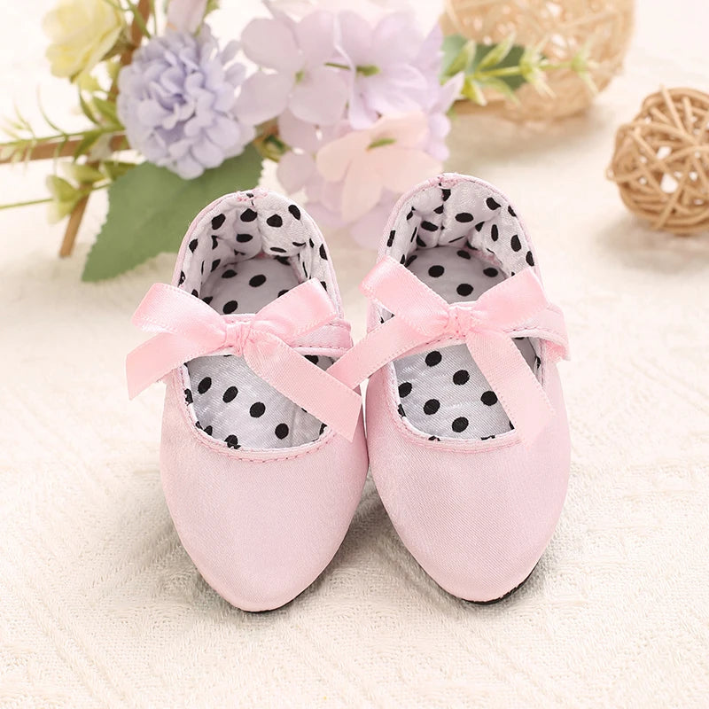 2022 New Infant Newborn Baby Girl High Heels Shoes Princess Bow First Birthday Party Shoes Photo Props Shoes 0-12M