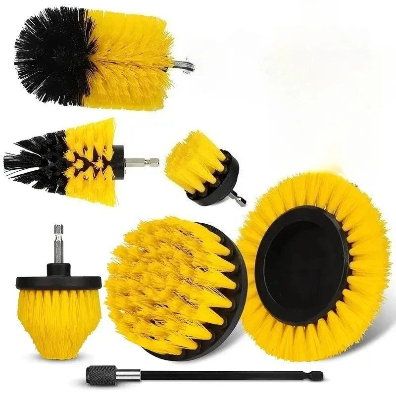 Electric Drill Brush Attachment Set Power Scrubber Brush Car Polisher Kitchen Bathroom Cleaning Kit Toilet Cleaning Tools