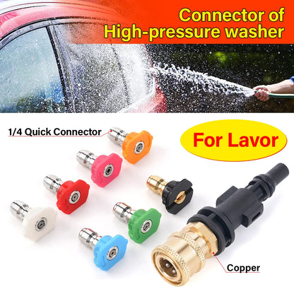 For Lavor Washing Gun Foam Pot Adapter 1/4 Quick Connector High Pressure Car Wash Accessories Optional Connector