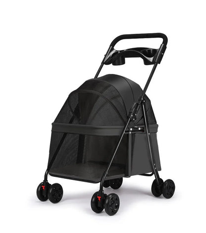 Foldable Lightweight Pet Stroller Dog Cat Small Dogs Puppy Travel Portable Mesh Ventilated Easy Fold Wheels Dog Stroller