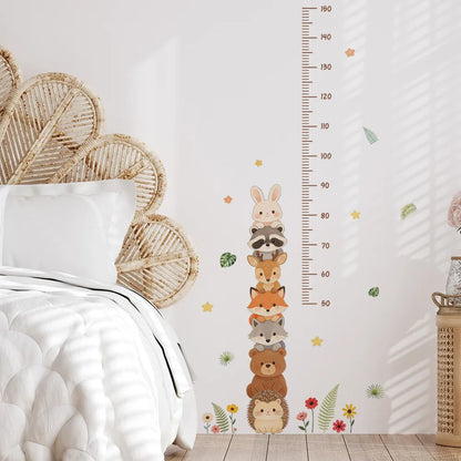 Cute Forest Animals Wall Stickers for Kids Rooms Children Boys Girls Baby Room Decoration Nursery Wallpaper Vinyl Elephant Lion
