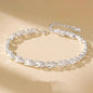 Hot 925 Sterling Silver Cute Buckle Side Chain Solid Bracelet for Women Men Charm Party Gift Wedding Fashion Jewelry