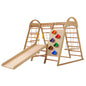 7-in-1 Climbing Scaffold, Include Swing, Swing Rings, Climbing Ladder, Climbing Board, Climbing Net, Slide, for Children's Room