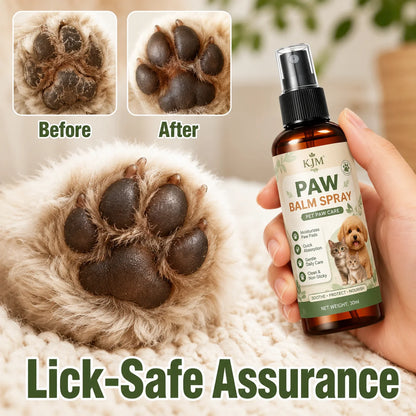 KJM Pet Paw Care Spray For Dogs And Cats 5 In 1 Moisturizing No Rinse Travel Formula For Dry Cracked Paw Pads All Breeds