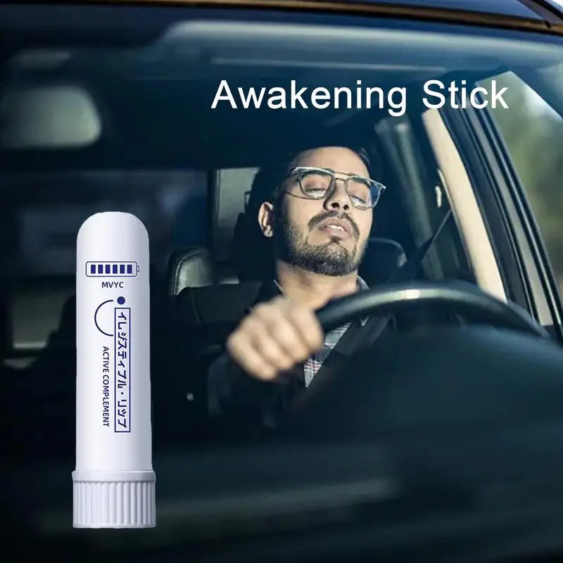 Peppermint Oil Sobering Refreshing Energy Stick Eucalyptus Oil Nasal Inhaler Sober Stick Driving Anti-drowsiness Cool Nasal