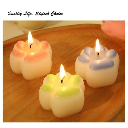 Cat Paw Shaped Scented Candle Handmade Decor For Pet Birthday Valentine Wedding Souvenir Diy Home Party Ornament Gift