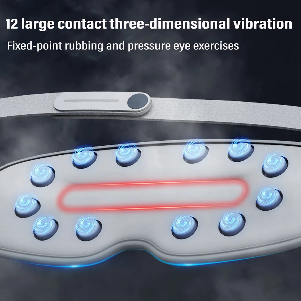 7 Mode Smart Eye Massager USB Charging Eyemask 3D Vibration Massage Eye Relax Warmth Sleep Shading Office Home Travel Eye Mask