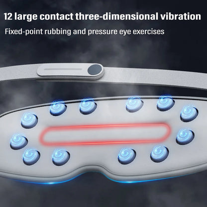 7 Mode Smart Eye Massager USB Charging Eyemask 3D Vibration Massage Eye Relax Warmth Sleep Shading Office Home Travel Eye Mask