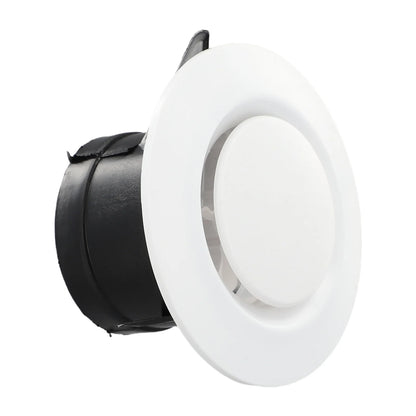 1X 75-200mm Round Air Vent Louver Grille Cover Outlet Adjustable Exhaust Vent Ducting Ventilation Grilles Ceiling Air Vent Cover