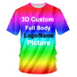 Custom Your Exclusive 3D All Over Print T Shirt For Men Fashion Hip Hop Short Sleeve Tops Men Women Kids DIY Wholesale T-shirts