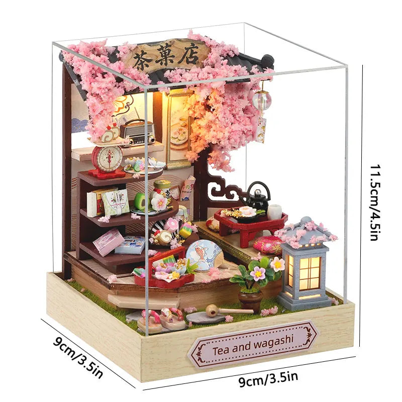 Mini Doll House DIY Small House Kit Handmade 3D Puzzle Assembly Model Building Room Bedroom Decoration Wooden Craft BirthdayGift