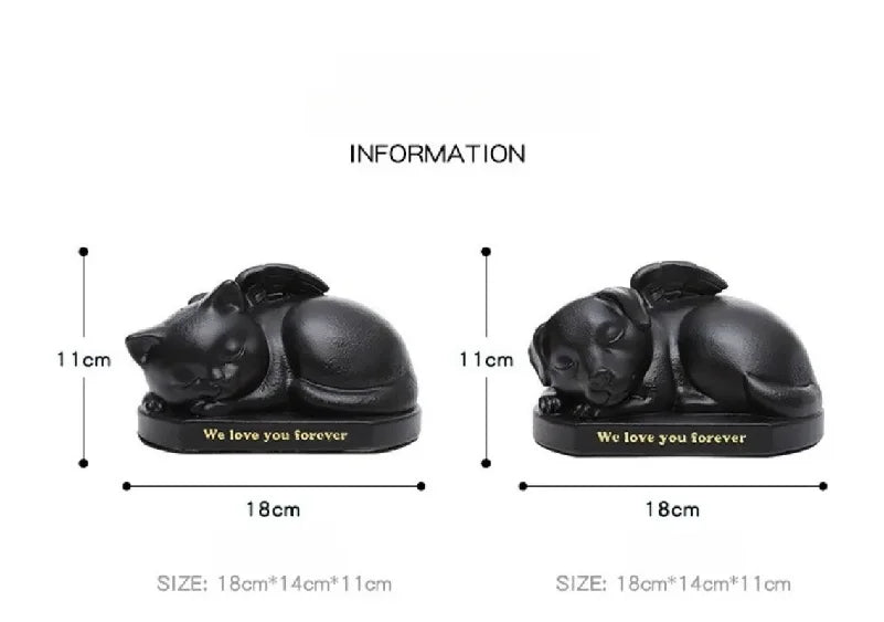 Kitten Puppy Cremation Funeral Box Pet Angel Urn Dog Cat Pet Memorial Ashes